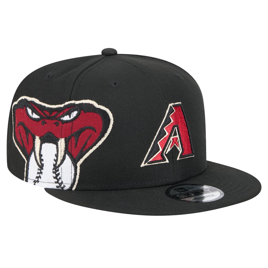Men's Arizona Diamondbacks New Era Black Logo Strike 9FIFTY Snapback Hat