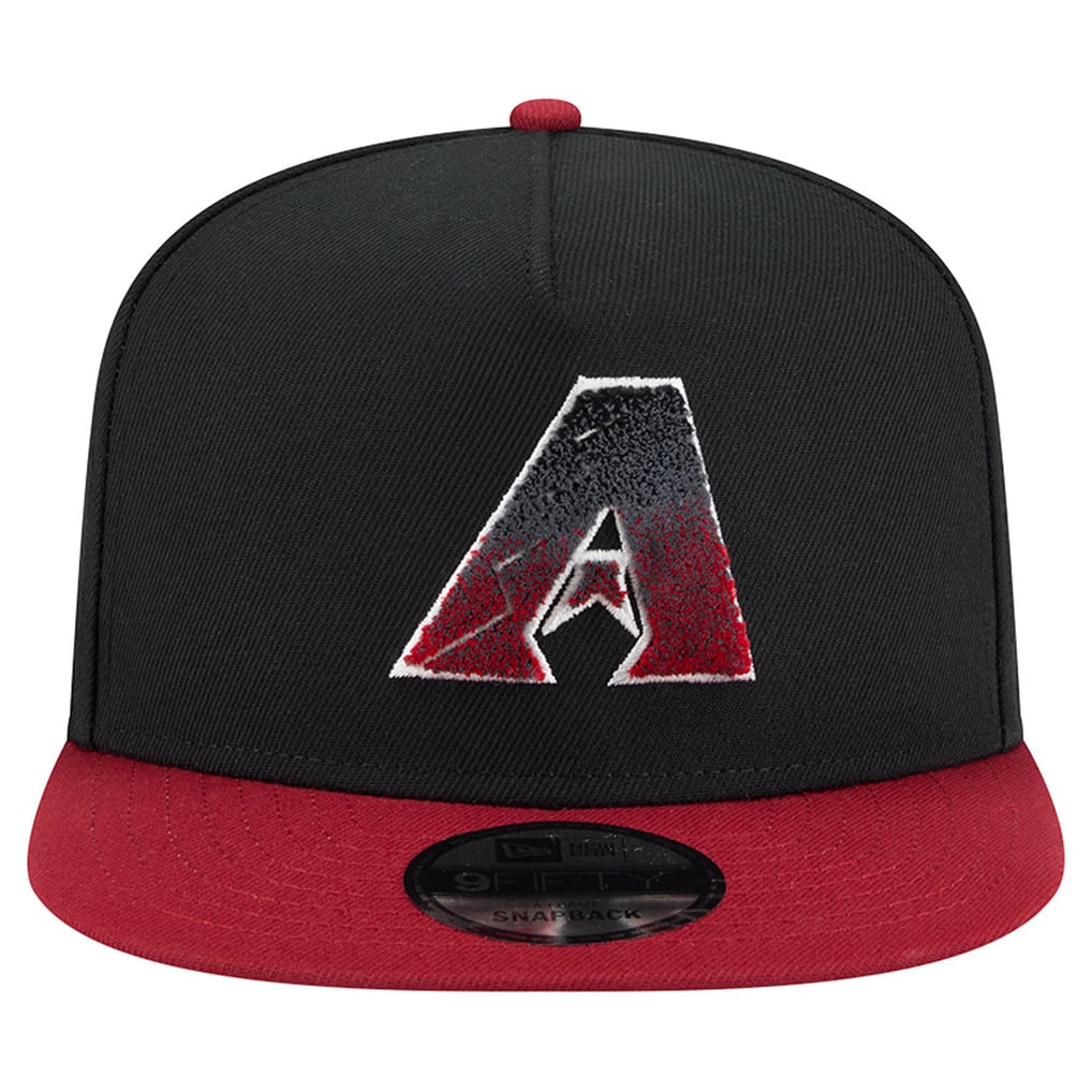 Arizona Diamondbacks New Era Chenille Gradient A-Frame 9FIFTY Snapback Hat - Black/Red