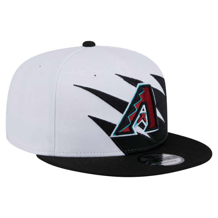 Men's Arizona Diamondbacks New Era Black/White Jagged 9FIFTY Snapback Hat