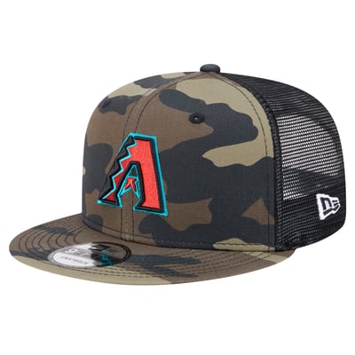 Arizona Diamondbacks New Era Woodland Trucker 9FIFTY Snapback Hat - Camo