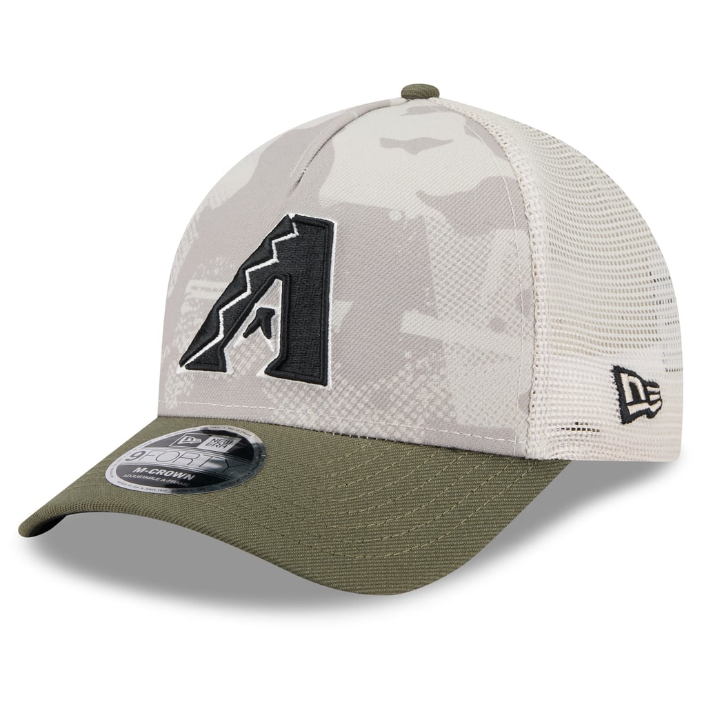 Arizona Diamondbacks New Era 2025 Armed Forces Day 9FORTY M-Crown A-Frame Adjustable Hat - Light Beige/Olive