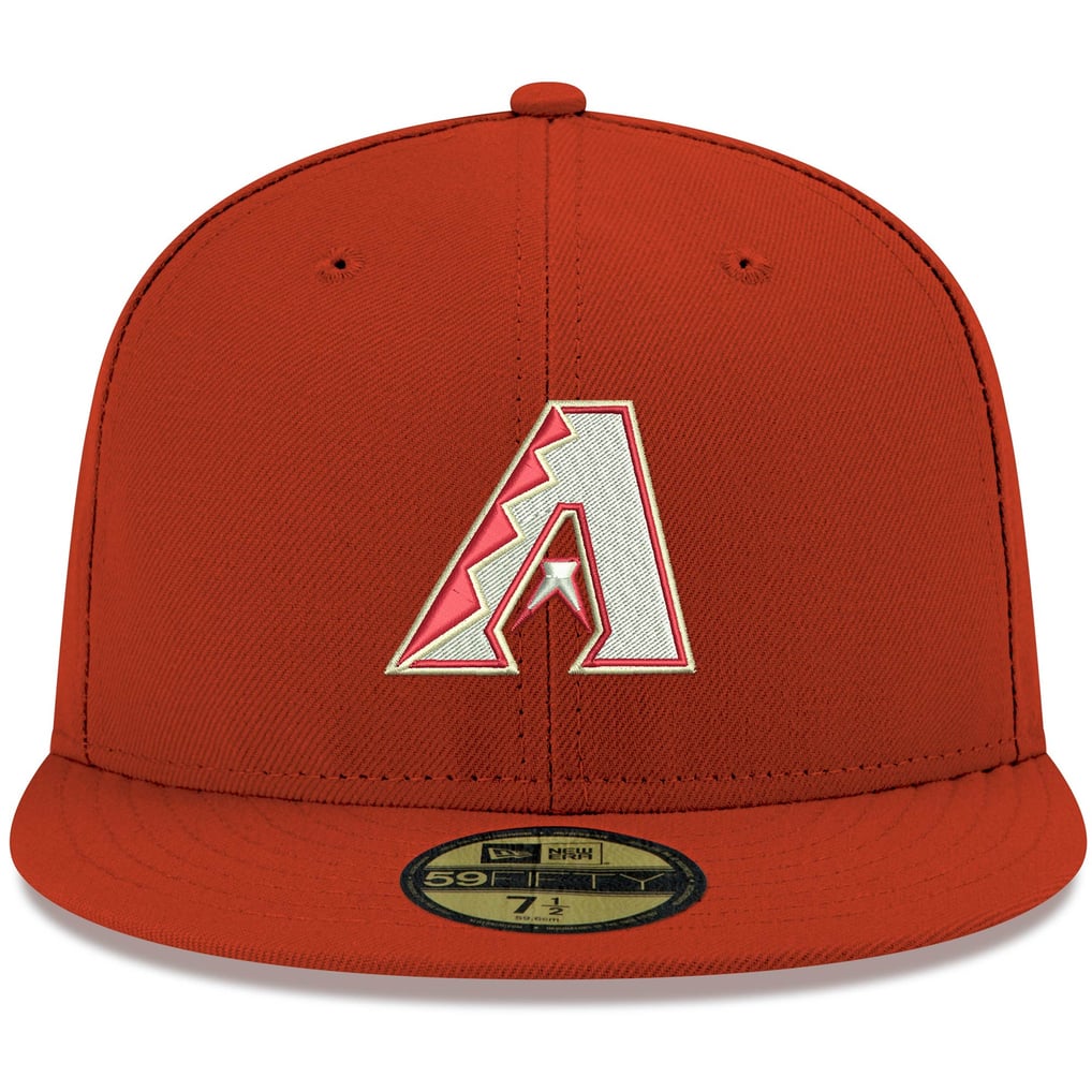 Arizona Diamondbacks New Era White Logo 59FIFTY Fitted Hat - Red 