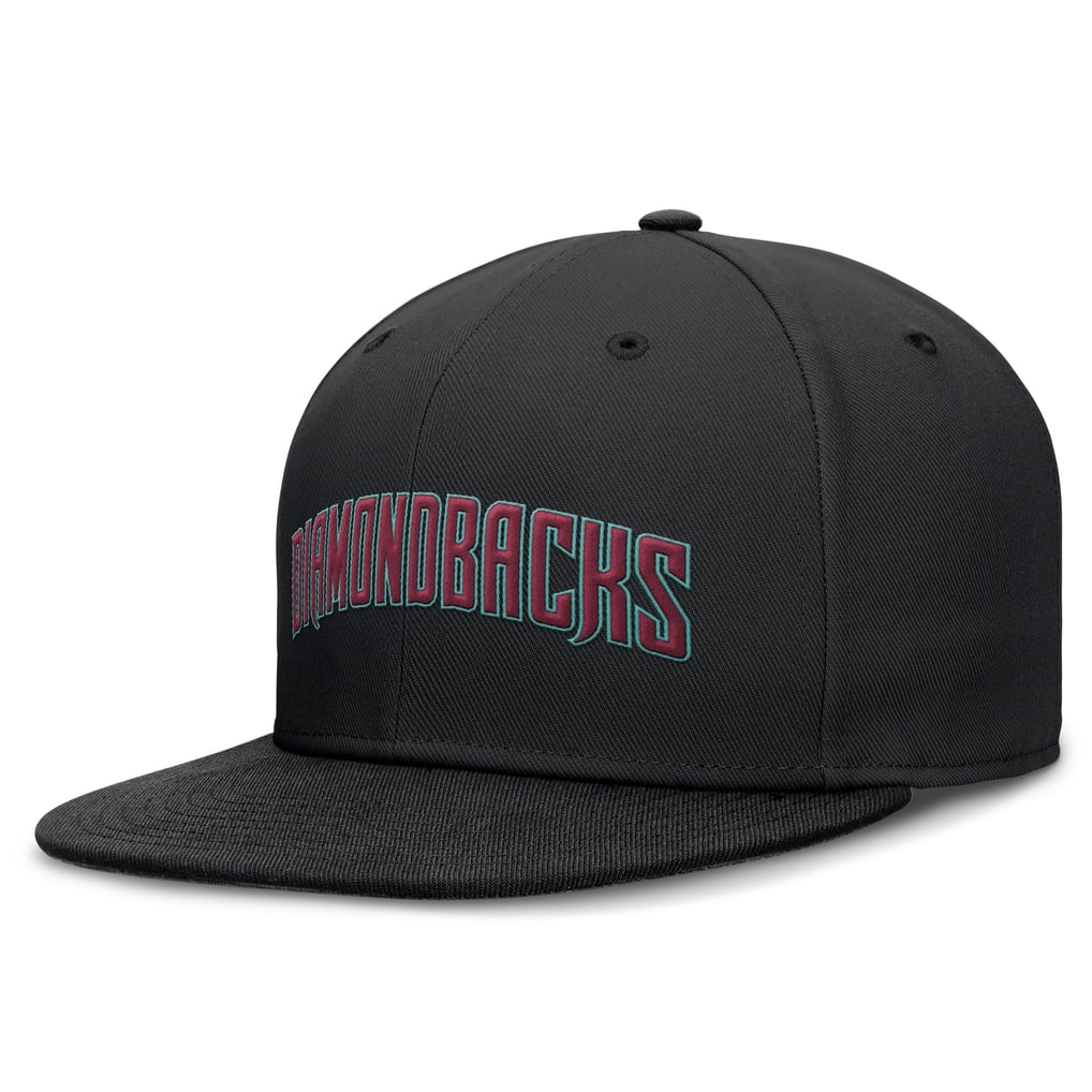 Arizona Diamondbacks Nike Wordmark Dri-FIT Round Bill True Fitted Hat - Black
