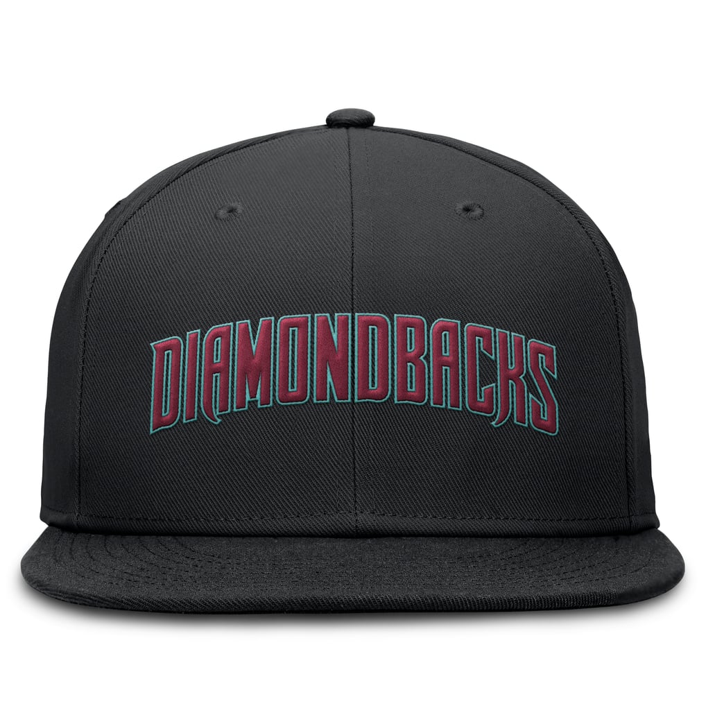 Arizona Diamondbacks Nike Wordmark Dri-FIT Round Bill True Fitted Hat - Black