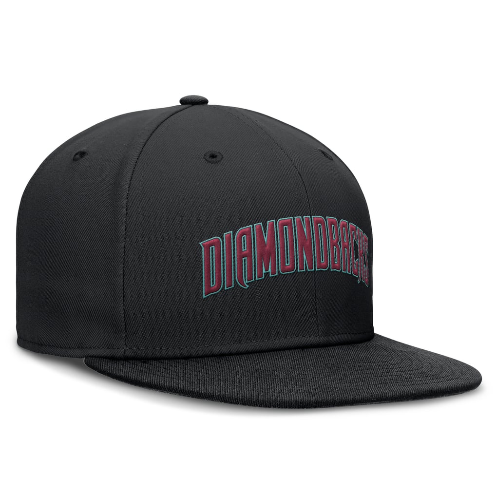 Arizona Diamondbacks Nike Wordmark Dri-FIT Round Bill True Fitted Hat - Black
