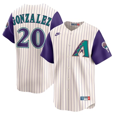 Diamondbacks Retro Men's Arizona Diamondbacks Randy Johnson Nike Cream Throwback ...