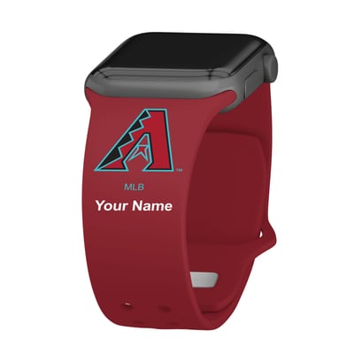 Arizona Diamondbacks Personalized Silicone Apple Watch Band - Red