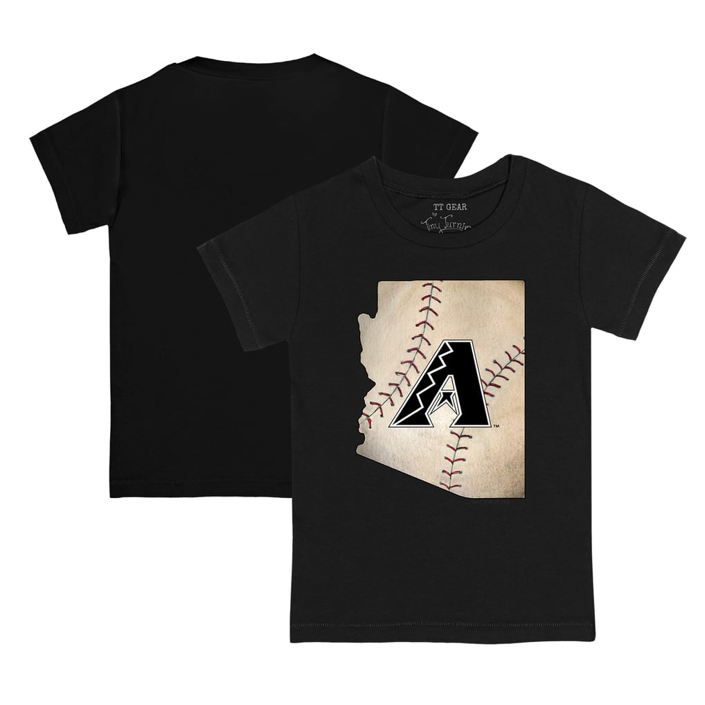 Arizona Diamondbacks Tiny Turnip Toddler State Outline T-Shirt - Black