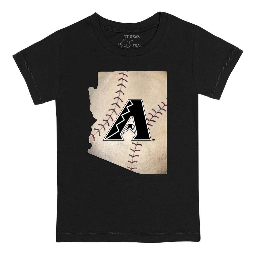 Arizona Diamondbacks Tiny Turnip Toddler State Outline T-Shirt - Black