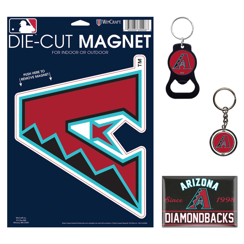 Arizona Diamondbacks WinCraft 4-Pack Key Rings and Magnets Set