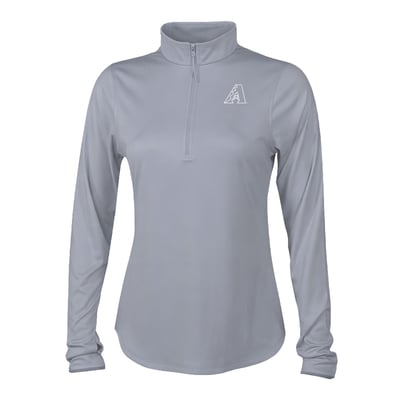 Arizona Diamondbacks Columbia Women's Fairway Breeze Quarter-Zip Pullover - Gray