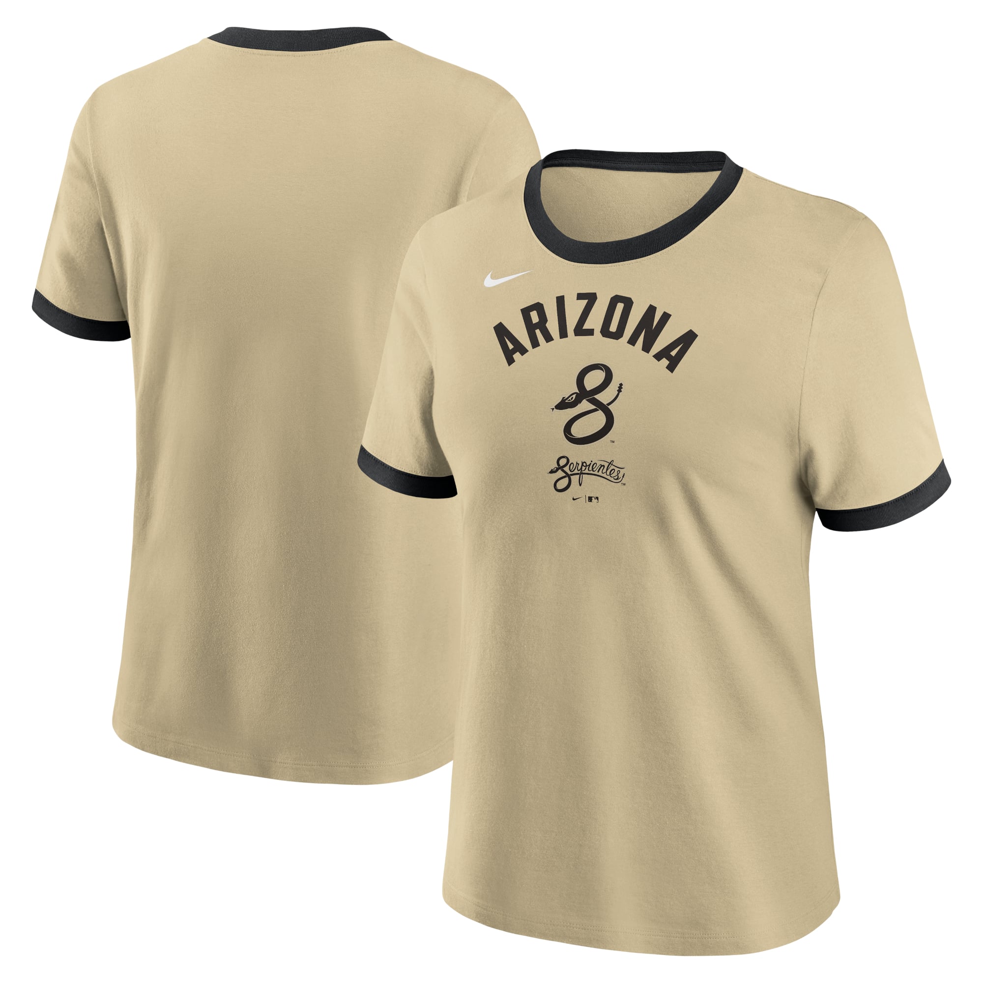 Women's Arizona Diamondbacks Nike Gold 2024 City Connect Ringer Tri ...
