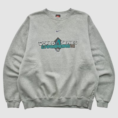 World Series MLB 2001 Pullover Sweatshirt - Heather Gray - 2XL by Fanatics Real Vintage