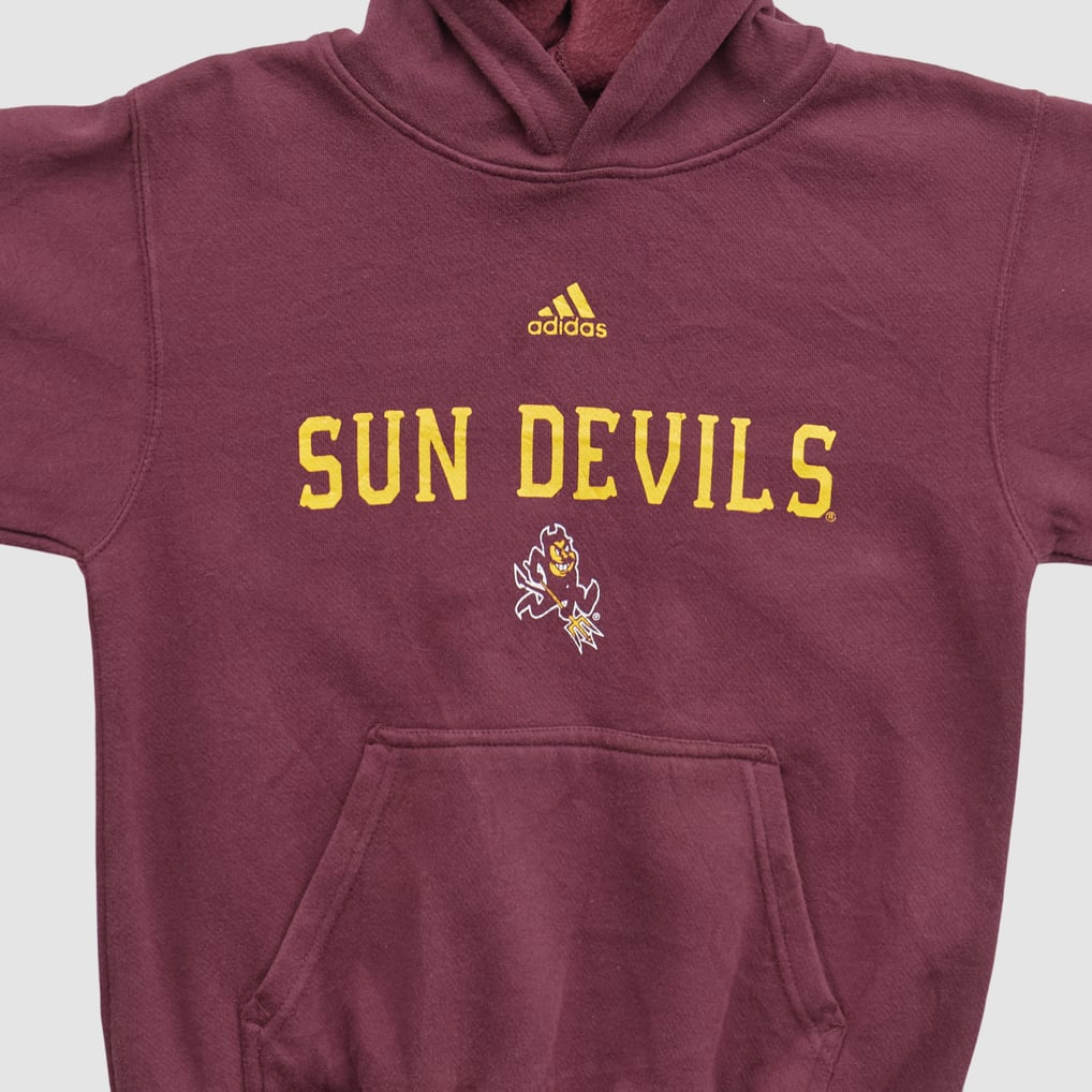 Arizona State Sun Devils Adidas 2000s Hooded Pullover Sweatshirt - Maroon - XXS by Fanatics Real Vintage