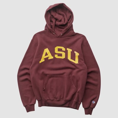 Arizona State Sun Devils Champion 2000s Hooded Pullover Sweatshirt - Maroon - XXS by Fanatics Real Vintage