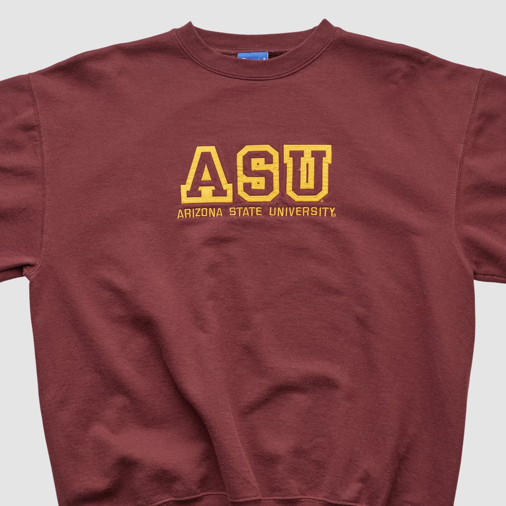 Arizona State Sun Devils Champion 2000s Pullover Sweatshirt - Maroon - M by Fanatics Real Vintage