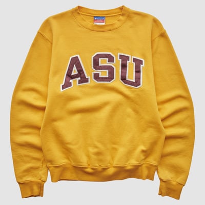 Arizona State Sun Devils Champion 2000s Pullover Sweatshirt - Yellow - XXS by Fanatics Real Vintage
