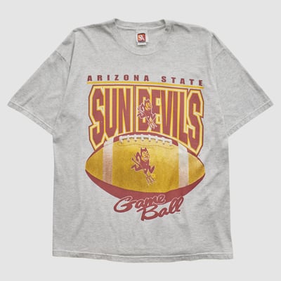 Arizona State Sun Devils Signal 90s T-shirt - Heather Gray - 2XL by Fanatics Real Vintage
