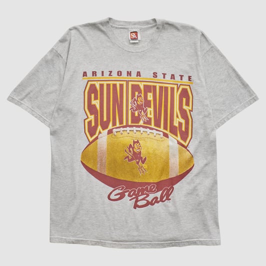 Arizona State Sun Devils Signal 90s T-shirt - Heather Gray - 2XL by Fanatics Real Vintage