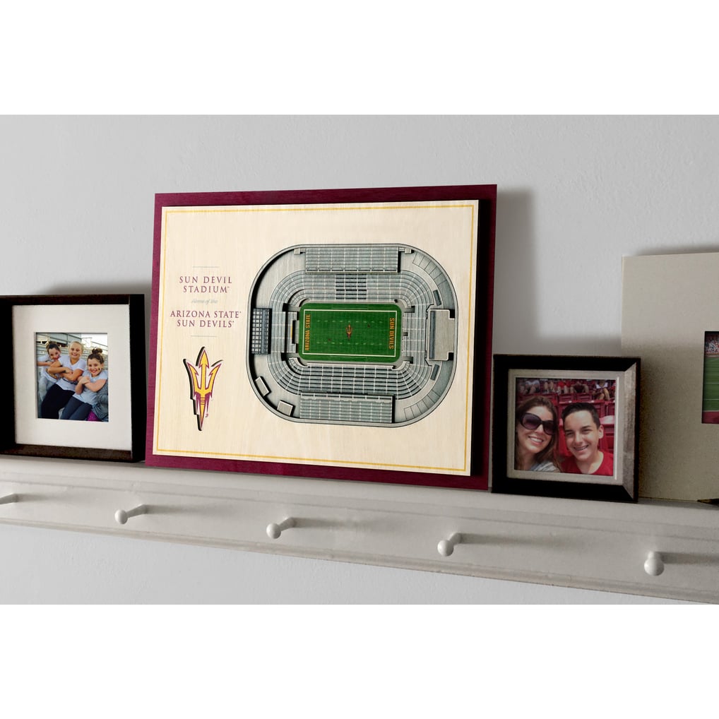 Arizona State Sun Devils Fanpoint 17'' x 13'' 5-Layer StadiumView 3D Wall Art