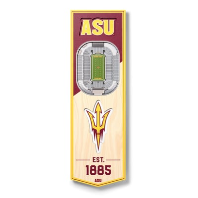 Arizona State Sun Devils Fanpoint 6'' x 19'' 3D StadiumView Banner