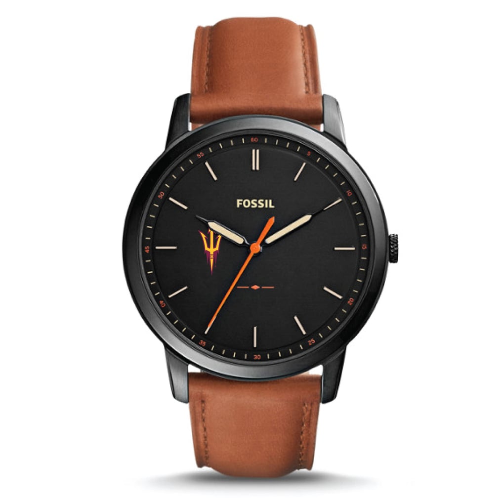 Arizona State Sun Devils Fossil The Minimalist Slim Leather Watch