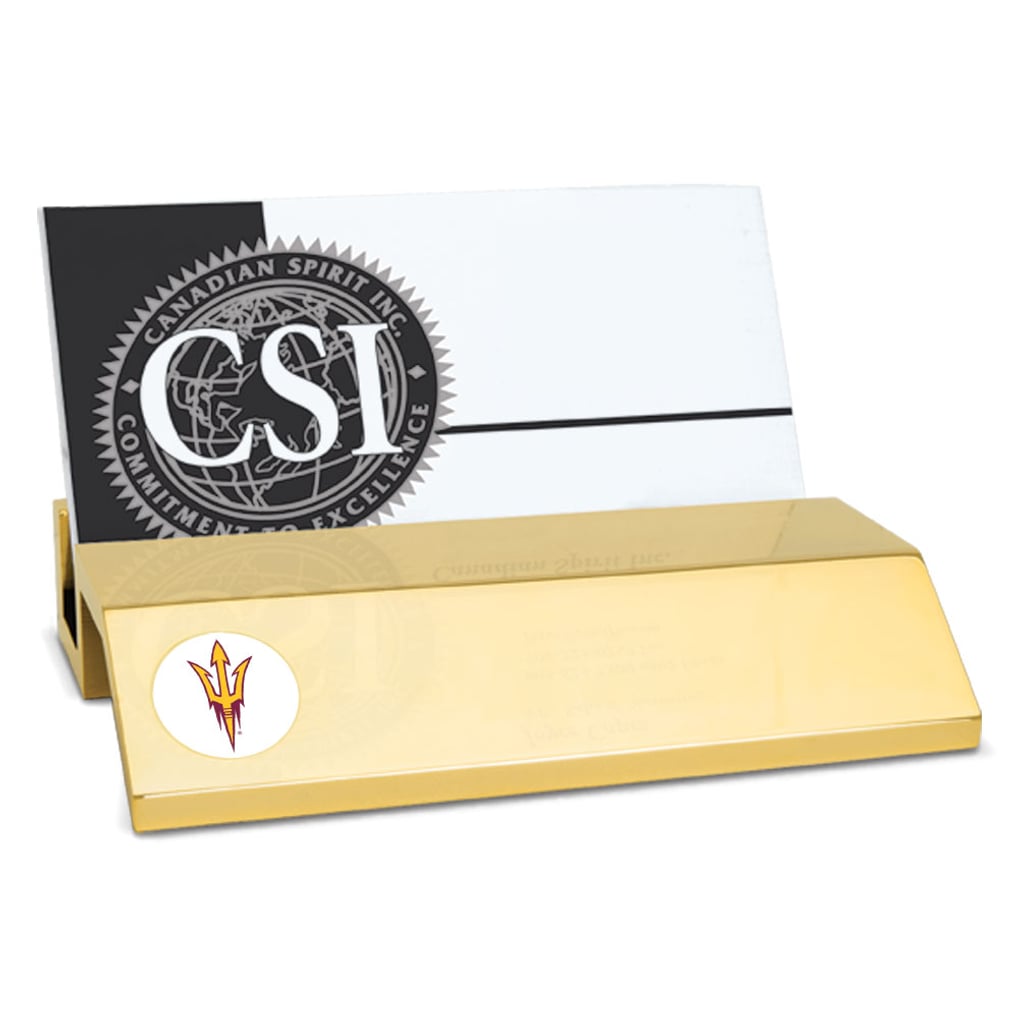 Arizona State Sun Devils Team Business Card Holder - Gold