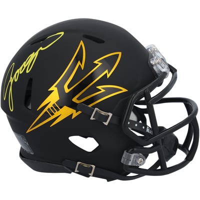 Jordyn Tyson Arizona State Sun Devils Autographed Fanatics Authentic Riddell Satin Black Speed Mini Helmet 