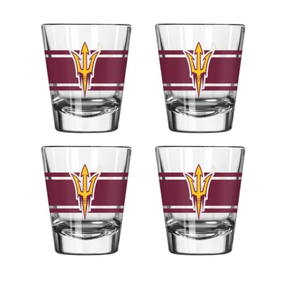 Arizona State Sun Devils Logo Brands Four-Piece Stripe Shot Glass Set