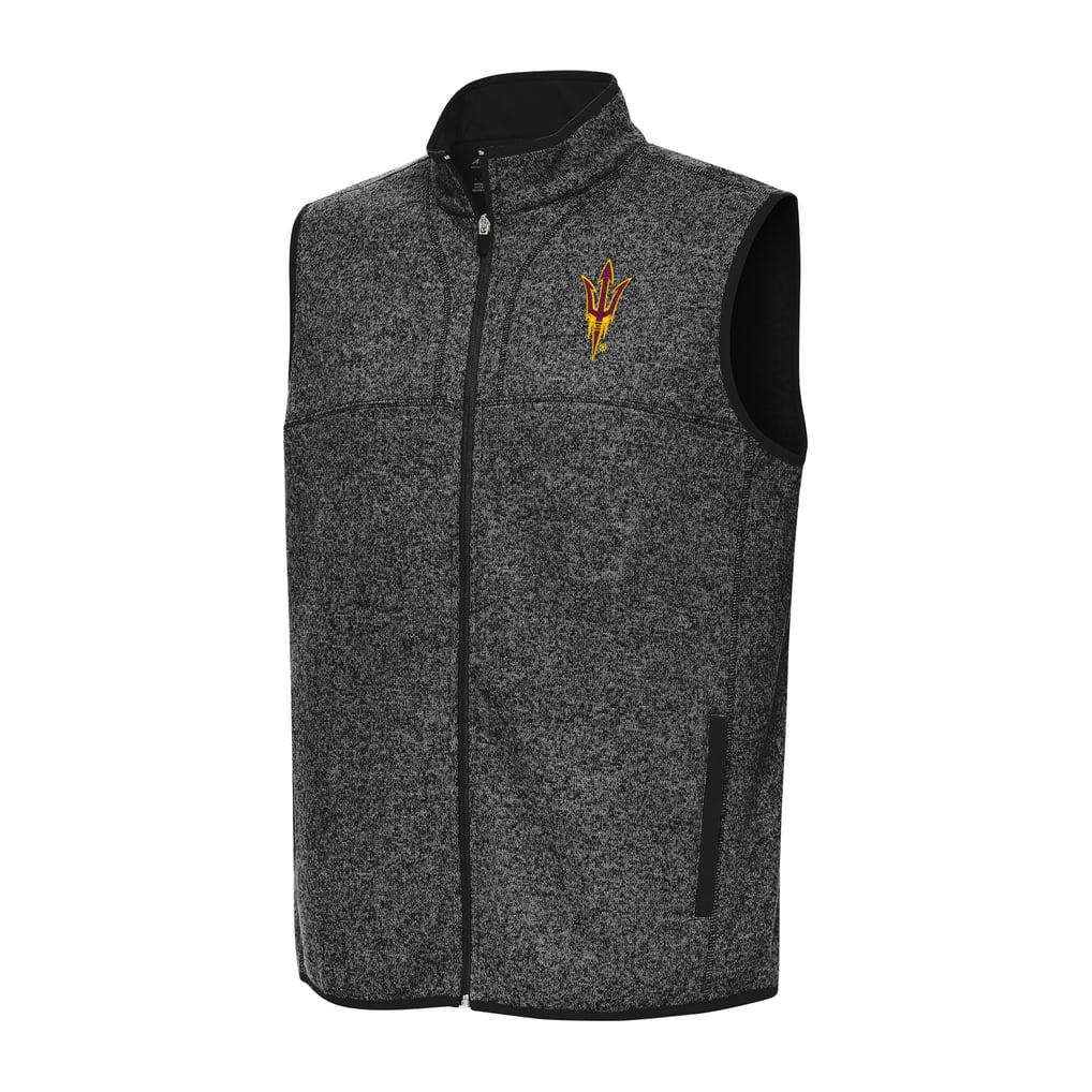 Arizona State Sun Devils Antigua Fortune Full-Zip Vest - Heather Black