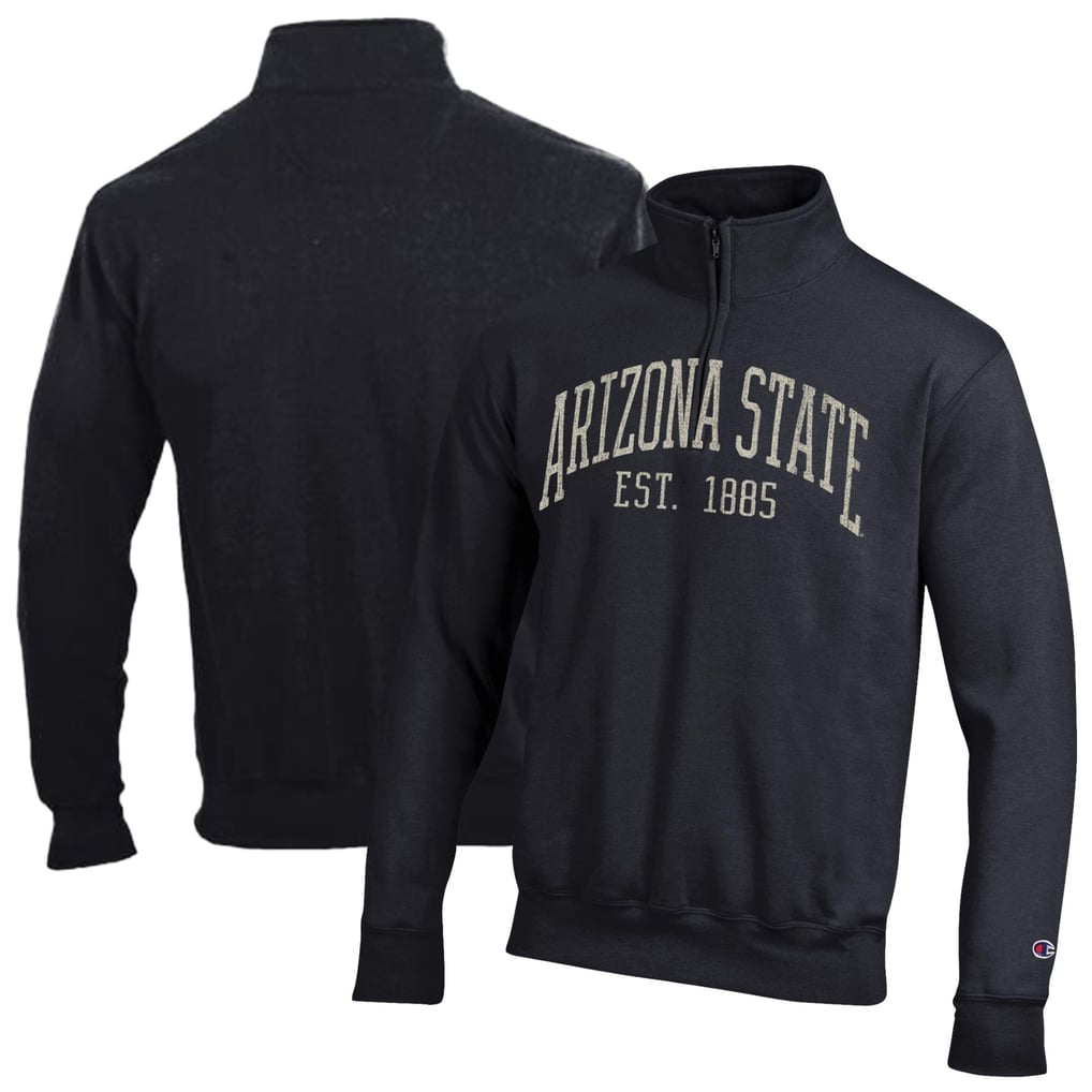  Arizona State Sun Devils Champion Powerblend Quarter-Zip Pullover - Black