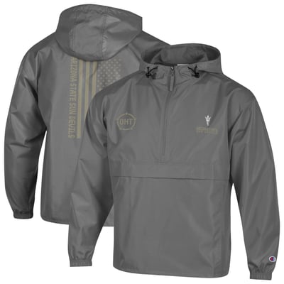  Arizona State Sun Devils Champion OHT Flag Packable Jacket - Graphite