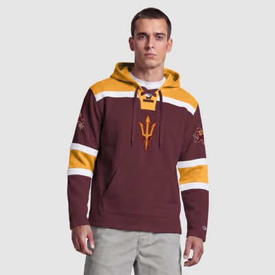  Arizona State Sun Devils Champion Lacer Fleece Hoodie - Maroon