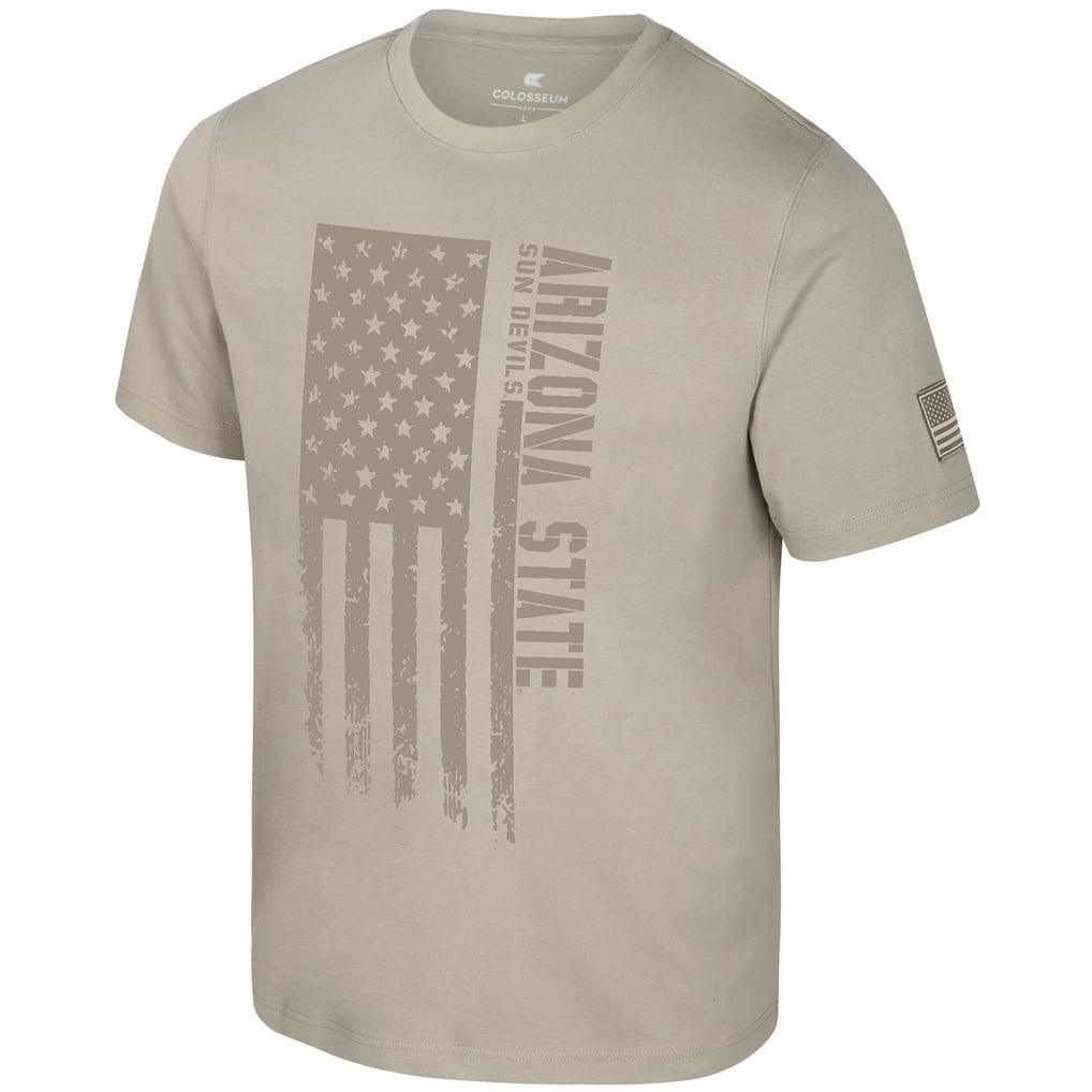  Arizona State Sun Devils Colosseum Operation Hat Trick Dune Flag T-Shirt - Oatmeal