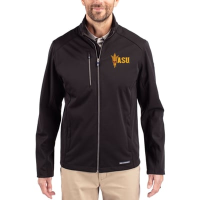  Arizona State Sun Devils Cutter & Buck Evoke Recycled Honeycomb Fleece Full-Zip Jacket - Black