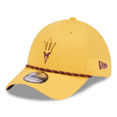  Arizona State Sun Devils New Era Performance Rope 39THIRTY Stretch Hat - Gold