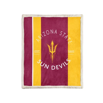 Arizona State Sun Devils Pegasus Block Stripe 50" x 60" Ultra Cozy Sherpa Blanket