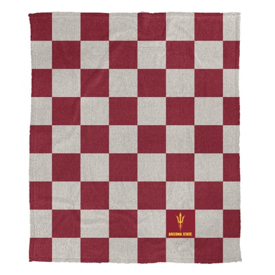 Arizona State Sun Devils Pegasus Checkered Logo Patch 50" x 60" Cozy Knit Blanket