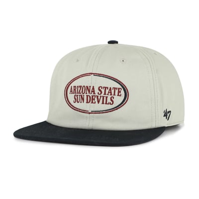 Arizona State Sun Devils '47 Unisex Ovalcrest Captain Snapback Hat - Gray/Black
