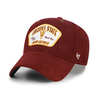 Arizona State Sun Devils '47 Unisex Accordia Corduroy MVP Adjustable Hat - Maroon