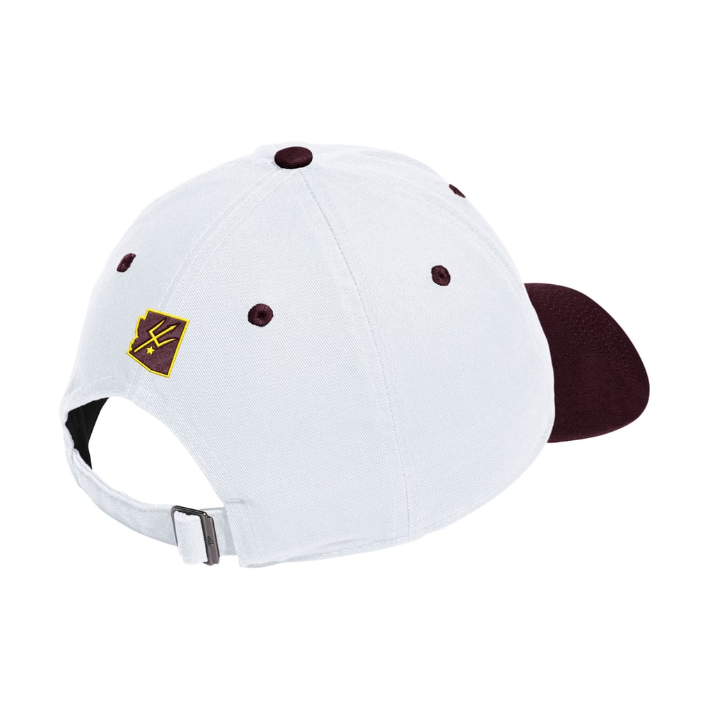 Arizona State Sun Devils adidas Unisex Seasonal Baseball Slouch Adjustable Hat - White/Maroon