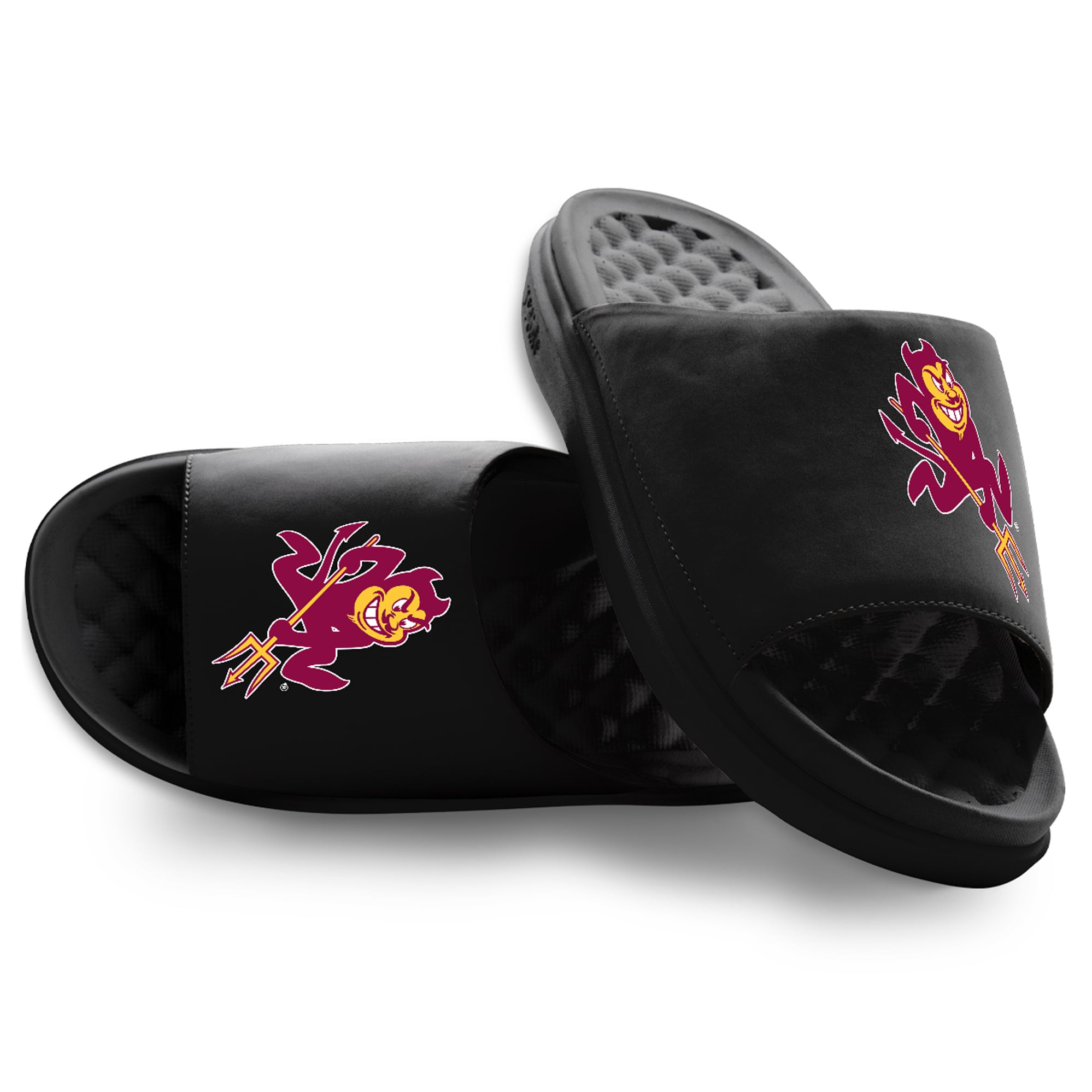 ISlide Arizona State Sun Devils Unisex Black Mascot Motive Slide Sandals