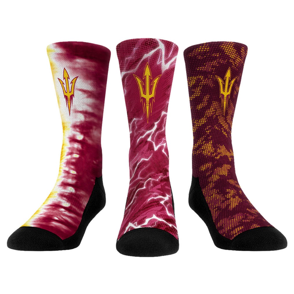 Arizona State Sun Devils Rock Em Unisex Three-Piece Team Tones Crew Socks Set