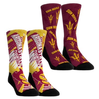 Arizona State Sun Devils Rock Em Unisex Two-Piece Team Blast Crew Socks Set