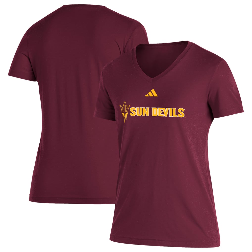 Arizona State Sun Devils adidas Women's  Blend V-Neck T-Shirt - Maroon