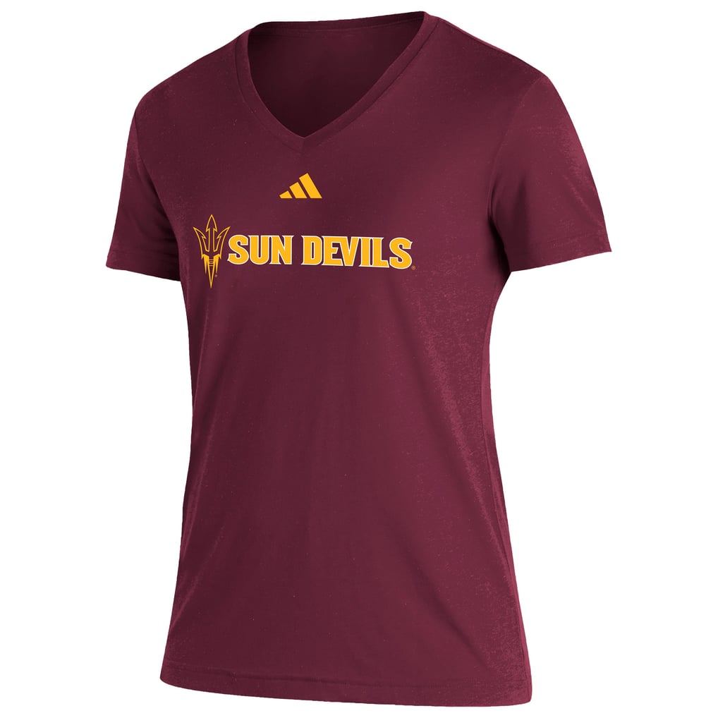 Arizona State Sun Devils adidas Women's  Blend V-Neck T-Shirt - Maroon