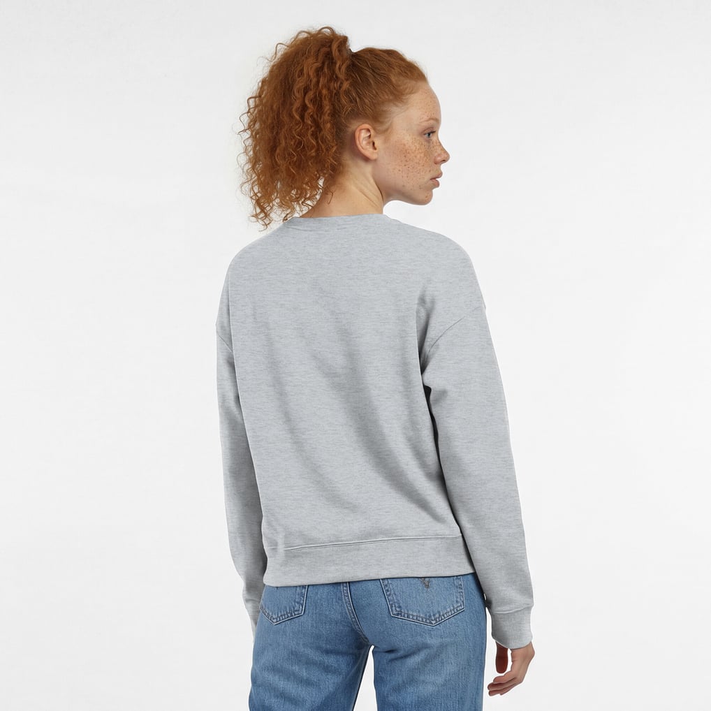  Arizona State Sun Devils Champion Women's Academic Crest Powerblend Crewneck Sweatshirt - Heather Gray