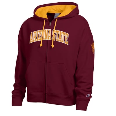 Arizona State Sun Devils Champion Women's Arch Full-Zip Fleece Hoodie - Maroon