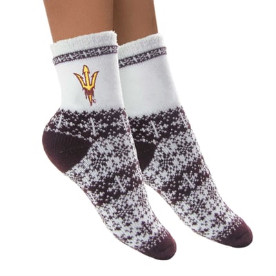 Arizona State Sun Devils ZooZatz Women's Fuzzy Holiday Crew Socks