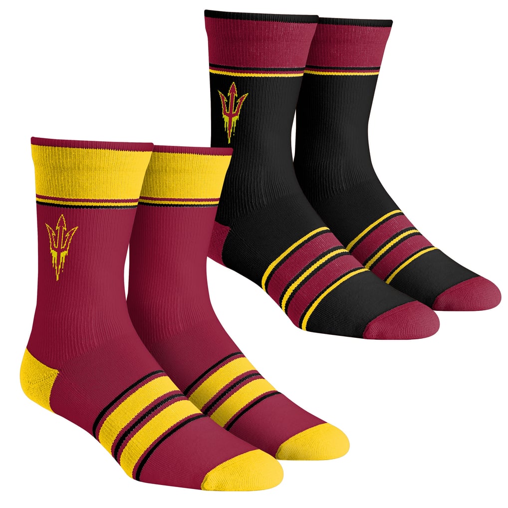  Arizona State Sun Devils Rock Em Youth Multi-Stripe 2-Pack Team Crew Sock Set - 